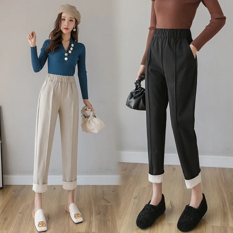 REALEFT осенние ботинки из органической кожи Стиль Для женщин шерстяные толстые