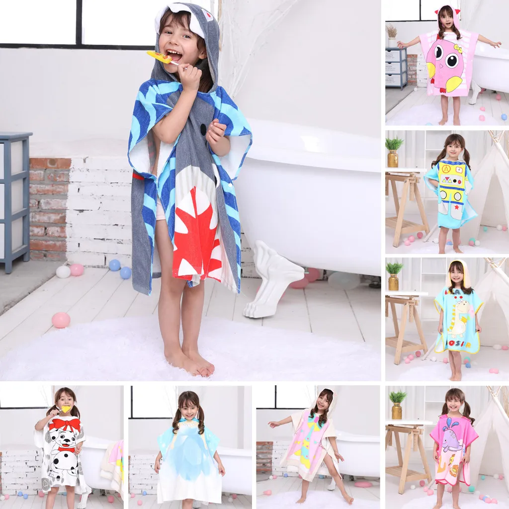 Халат для младенцев халат мальчиков и девочек банный с милыми мультяшными