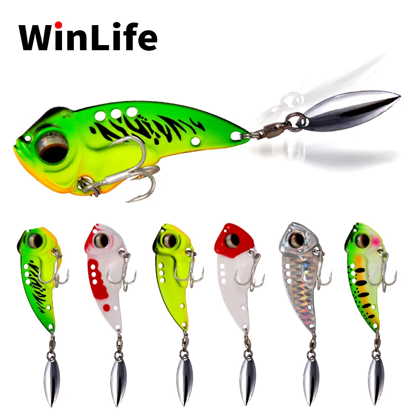 Вращающиеся металлические вибрирующие приманки Winlife 1 шт. 8 5/12 5/17 г блесна джиг