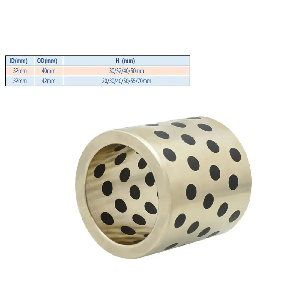 

1PC JDB 32mm JDB324030 324240 MPBZ linear graphite copper set bearing copper bushing oil self-lubricating MPBZU bearing