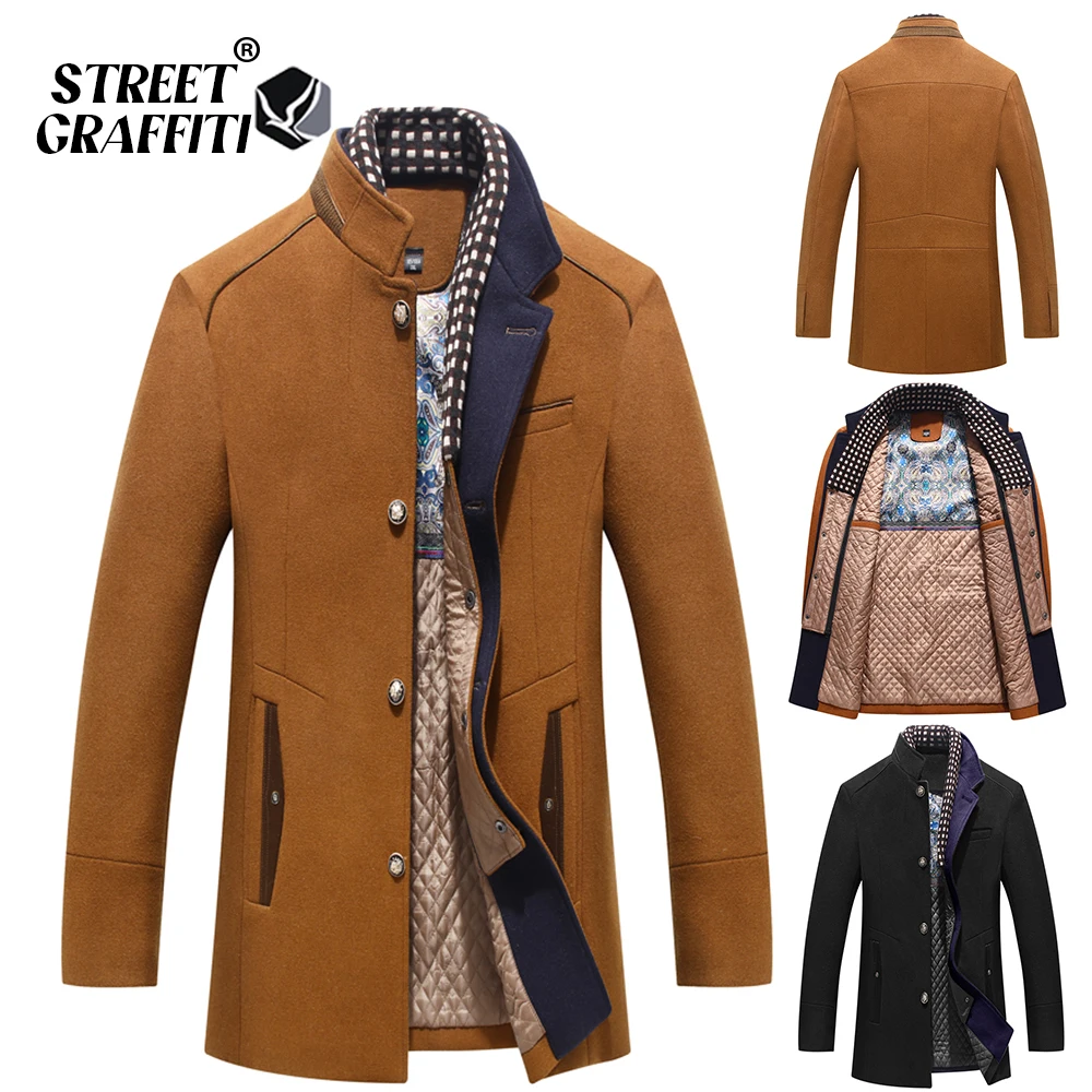 Мужская теплая куртка STG зимняя парка пальто модная осенняя одежда ветрозащитный