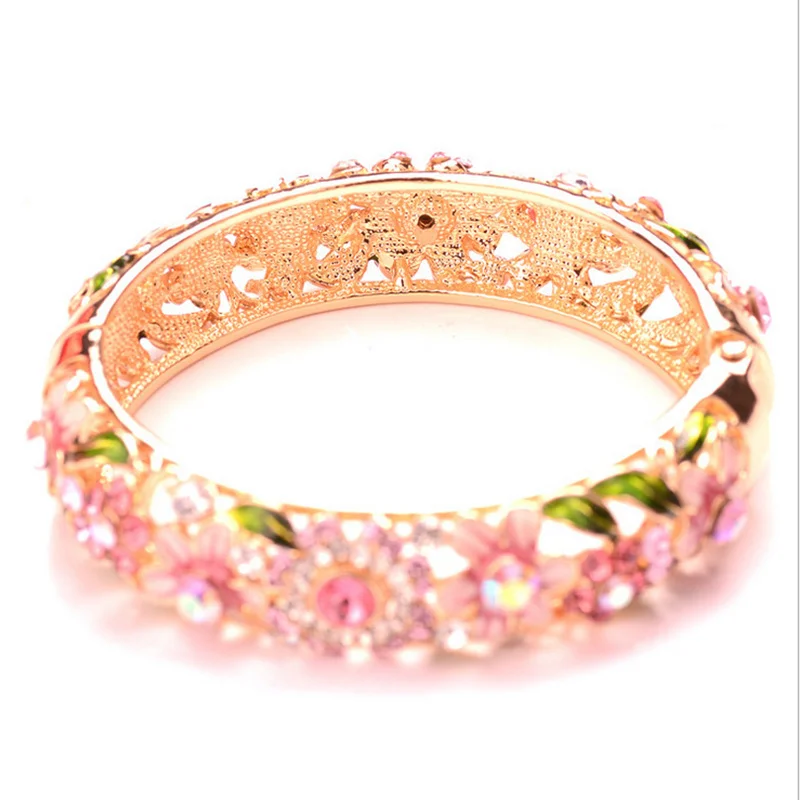 Новый браслет в стиле ретро с изображением благородных пустых роз разноцветный