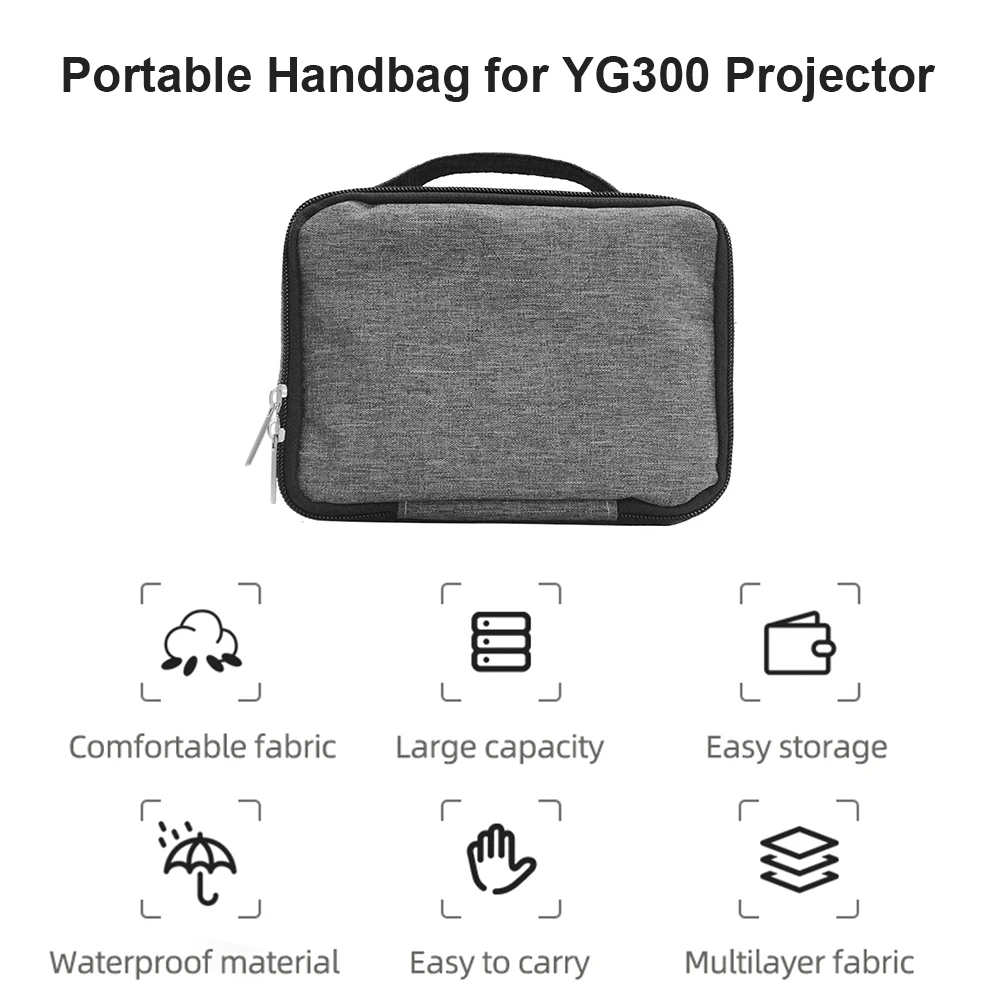 

Travel Portable Projector Storage Bag Hand Carrying Projectors Organizer Case Universal Dustproof Portable Storage Case