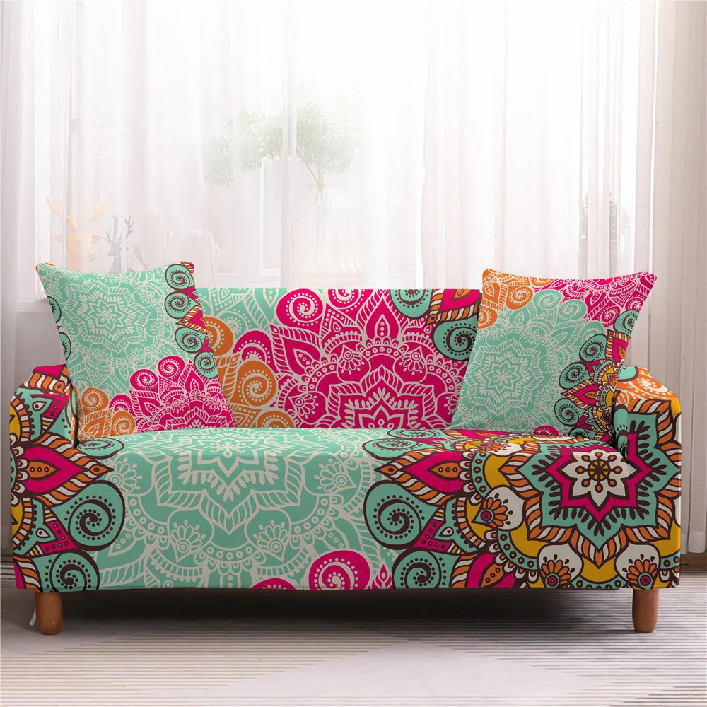 

Bohemia Pattern Slipcovers Sofa Cover Mandala Sofa Protector Sofa Towel Living Room Furniture Protective Armchair Sofa Covers