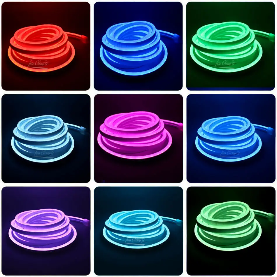 Умное управление через приложение Tuya с Wi-Fi и Bluetooth неоновая RGB лента 6 х12 мм 12 В 24