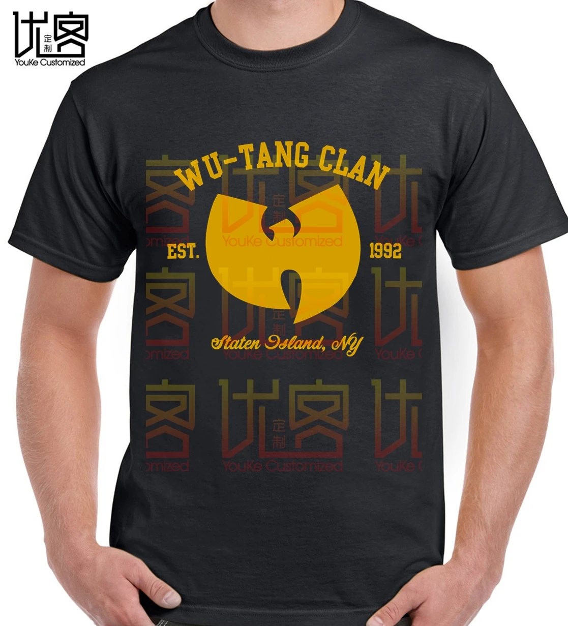Wu Tang Clan Основанная в 1992 году черная футболка с логотипом новая официальная