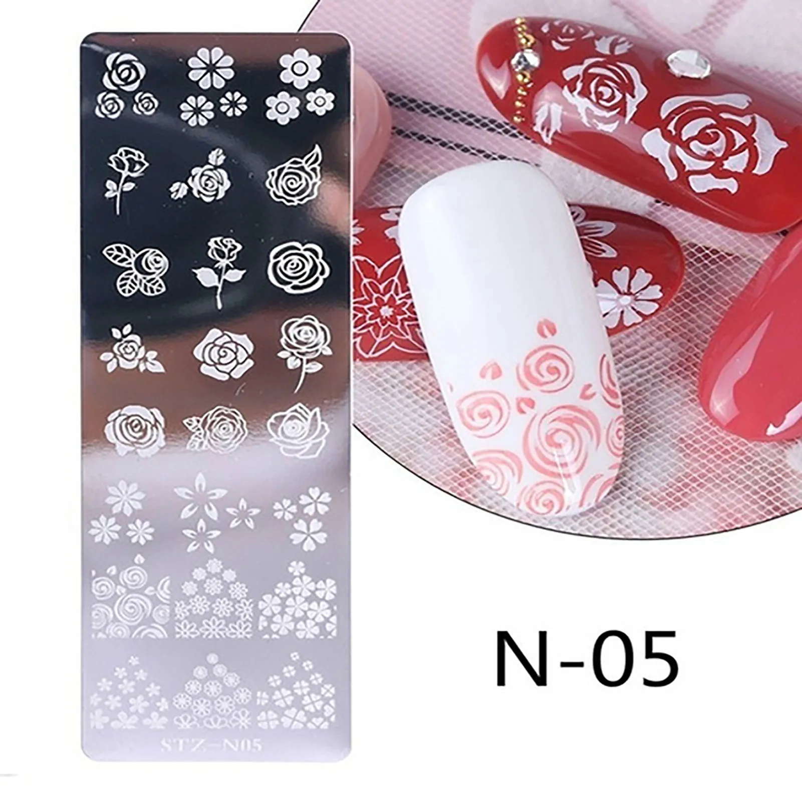 

Double-Sided Head Stamper Polishing Painting Drawing Manicure Nail Art Pen Tool Nail Art Stamping Plate DIY Nail Stamp Kits