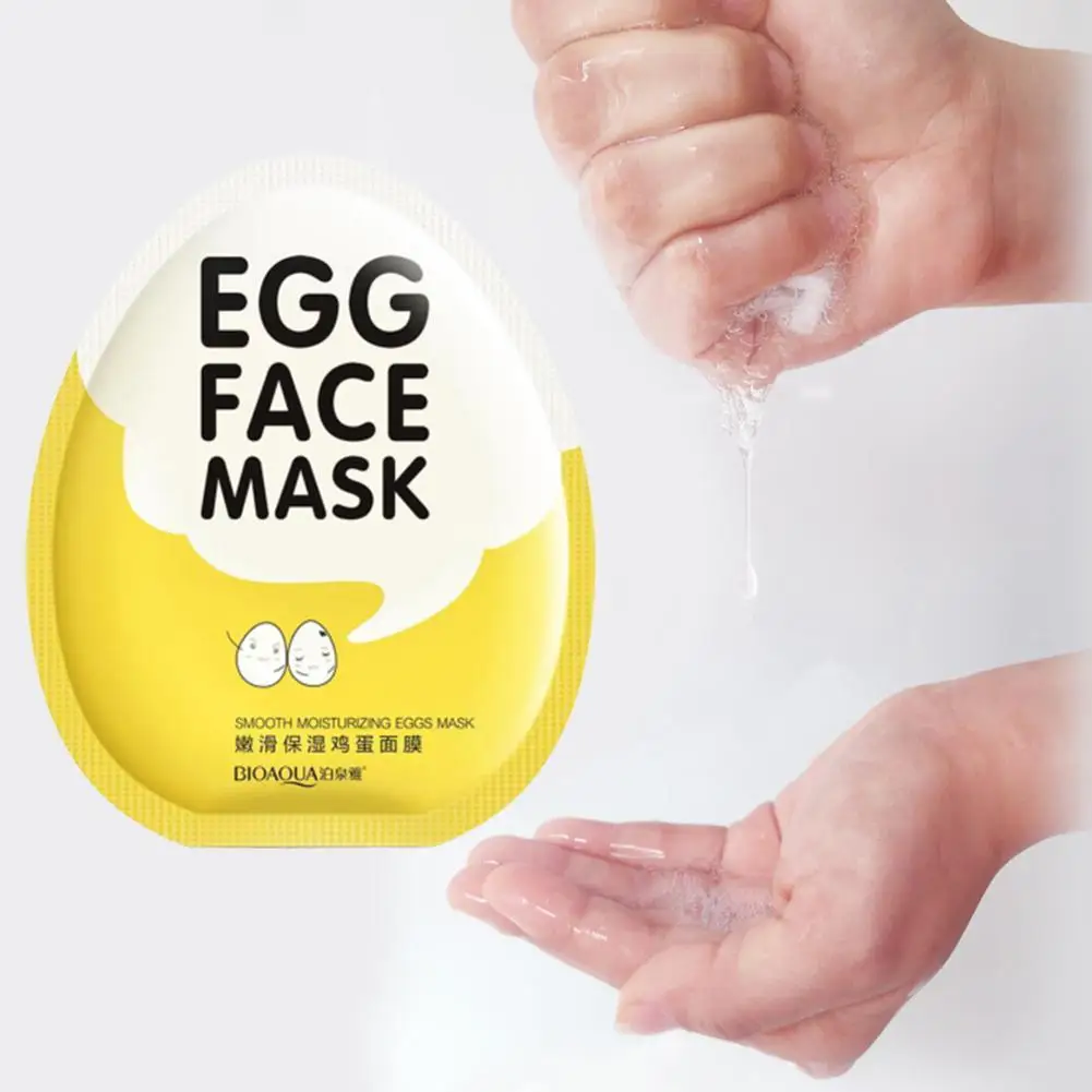 Горячая продажа 1 шт. маска с экстрактом яиц Восстанавливающая увлажняющая для
