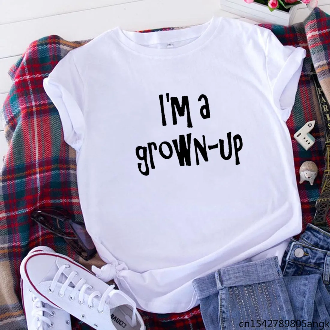 

Женская летняя футболка с коротким рукавом и круглым вырезом