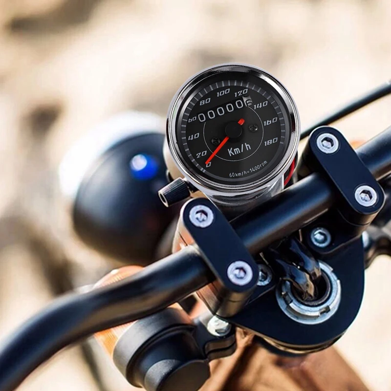Motorcycle LED Tachometer Speed Gauge Retro Chrome for Honda CG125 | Автомобили и мотоциклы