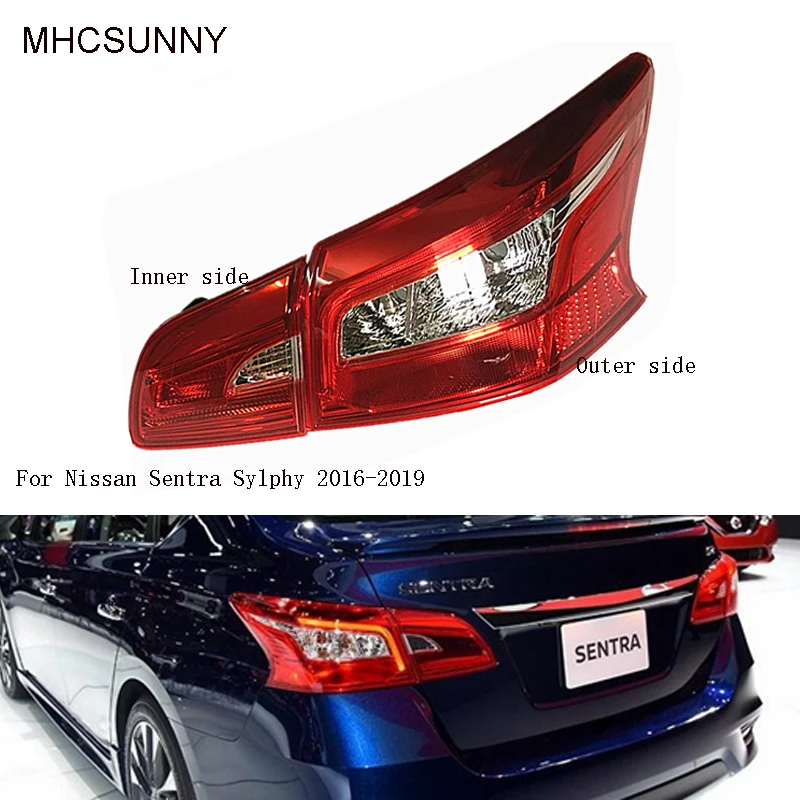 Внутренний внешний задний светильник для Nissan Sentra Sylphy- Автомобильный светодиодный задний противотуманный фонарь задний бампер лампа тормозной светильник