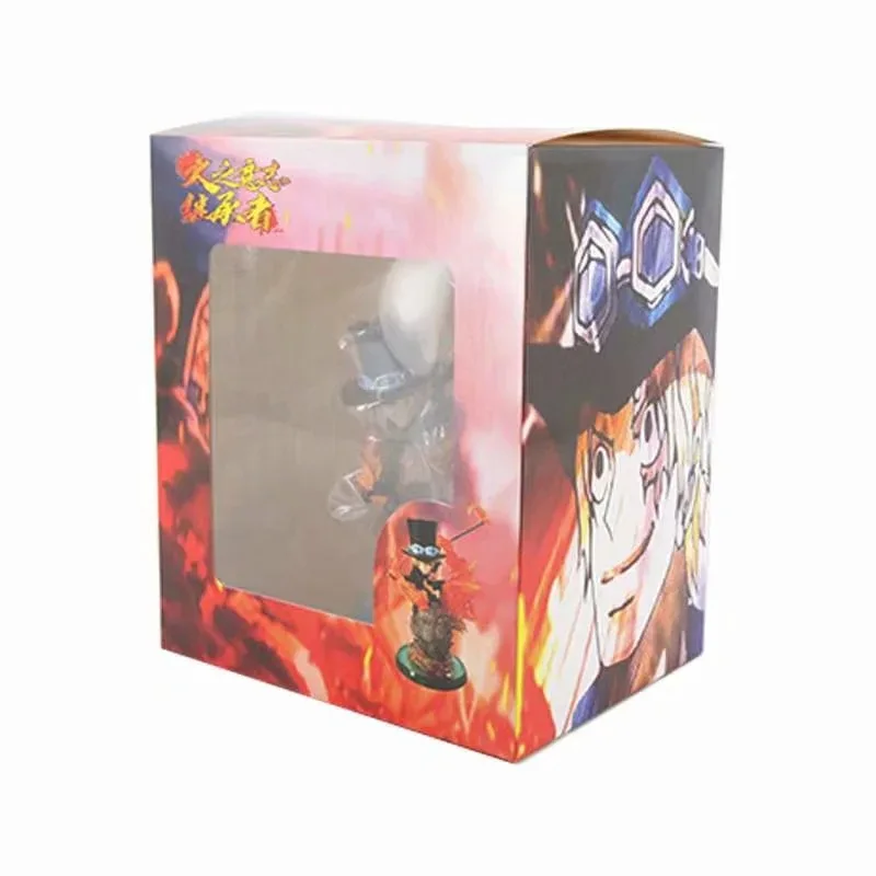 

16cm ONE PIECE Anime Figure Sabo PVC figure Battle scene Saab Flame Attack Action Figure Collectible Model Doll Toys