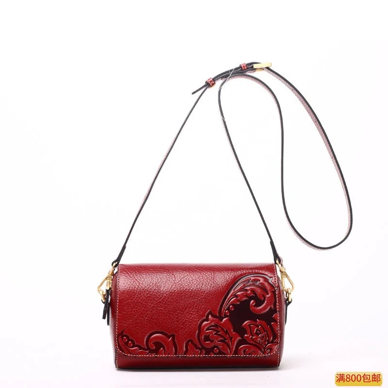 

Новинка 2021, кожаная женская сумка, летняя женская сумка-мессенджер, модная кожаная сумка на одно плечо с тиснением, Гуанчжоу