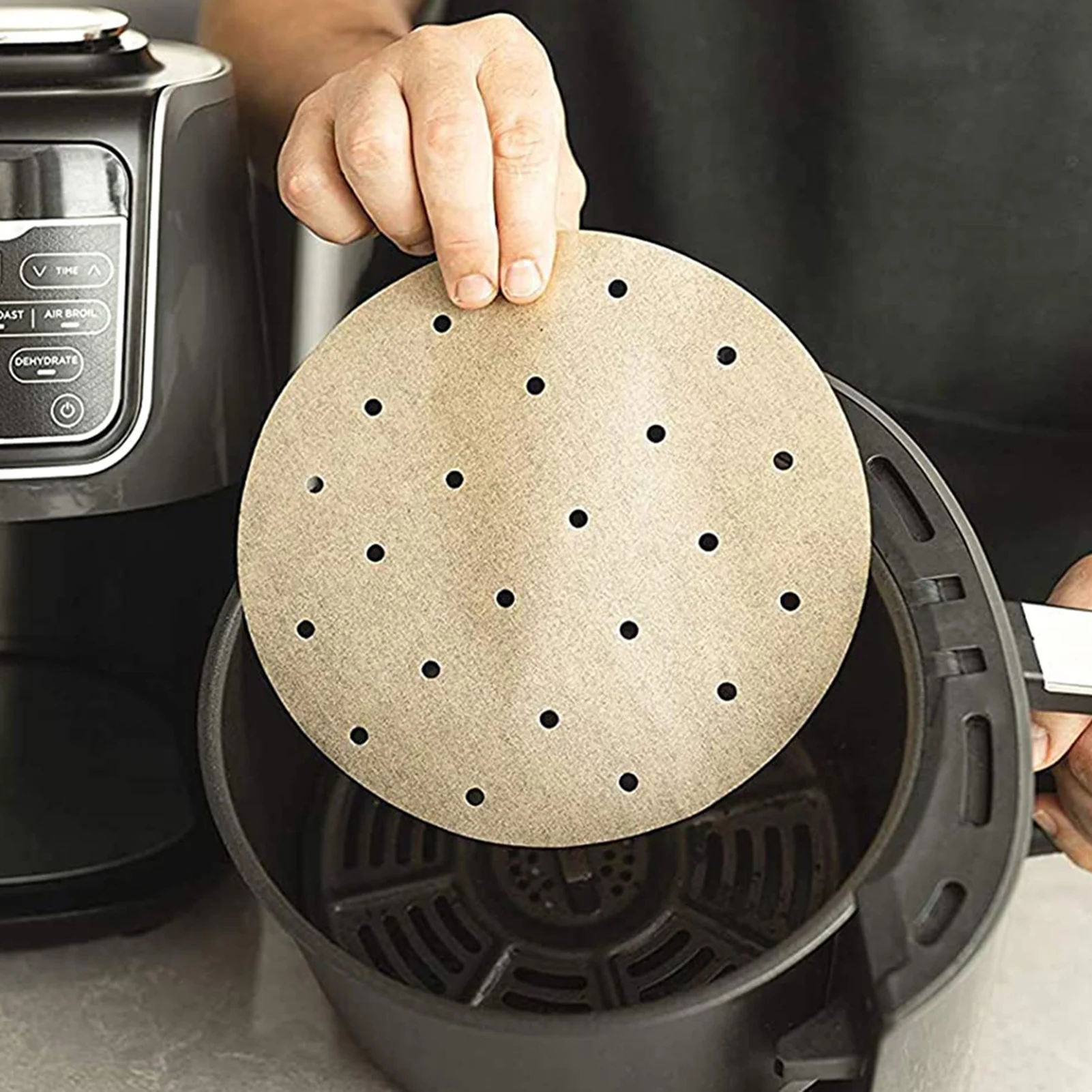 

100PCS Air Fryer Parchment Paper Sheets Accessories Non-Stick Mat For Airfryer Frying Cooking Baking Barbecue Food Cooking Tools
