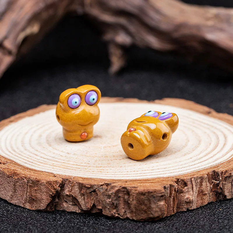 Натуральные алясанские камни резной камень прекрасный Монстр с большими глазами