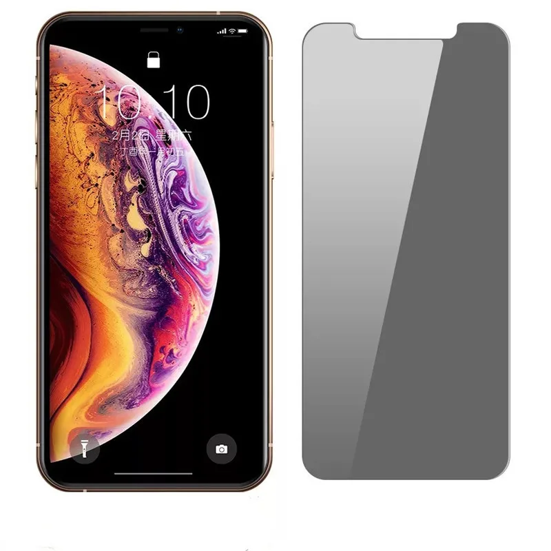 Антишпионское защитное переднее закаленное стекло премиум класса для IPhone X 4 4s 5 5S