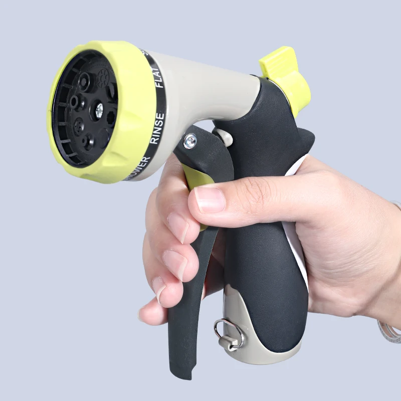 

New High-Pressure Water Gun Car Washer Cleaning Watering Lawn Garden Hose Nozzle 8 Adjustable Patterns