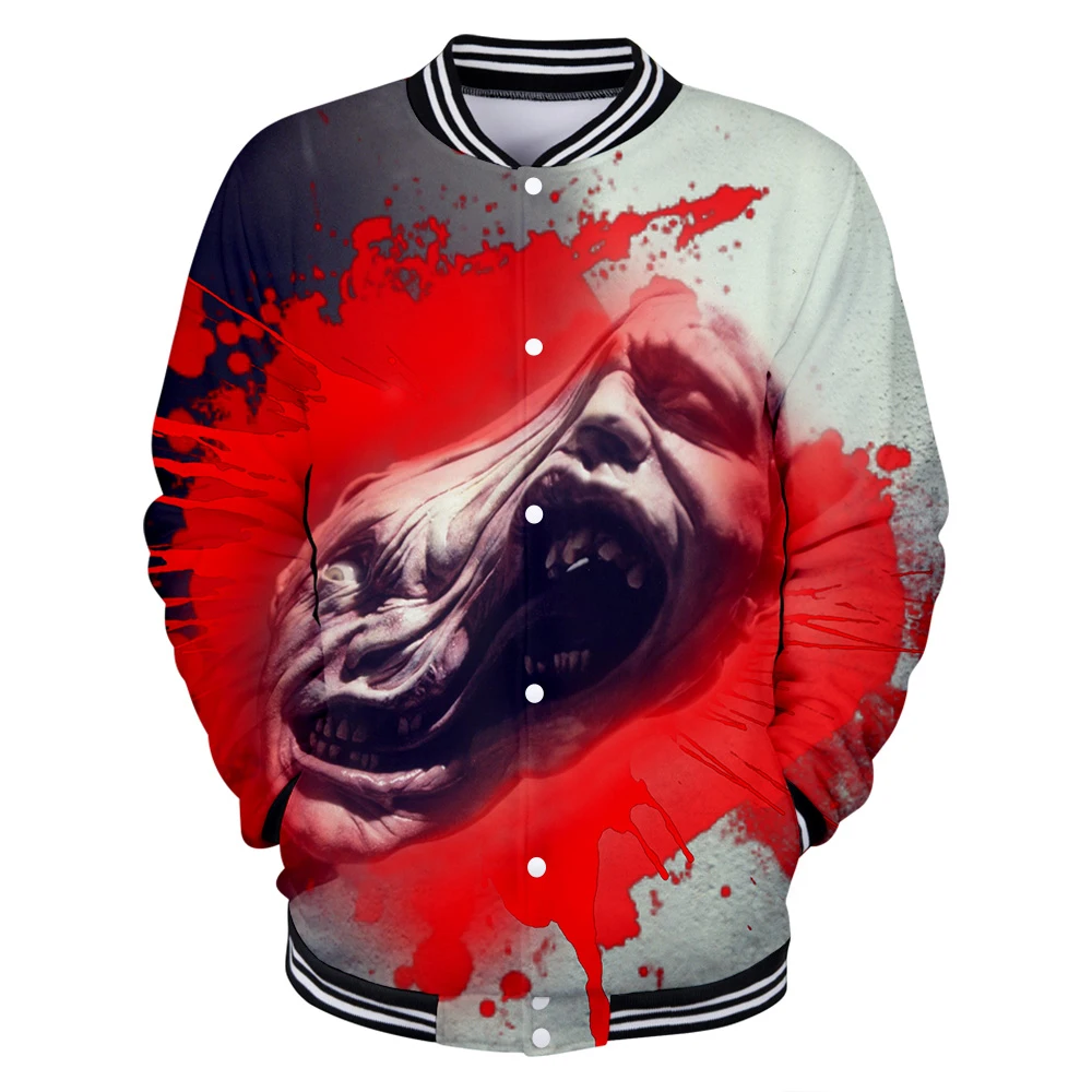 Новинка страшные бейсбольные куртки с 3D принтом на Хэллоуин Женская/Мужская