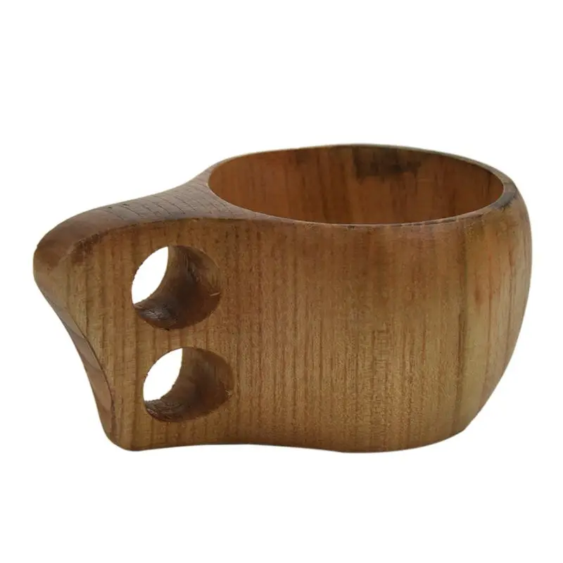 Деревянная чашка примитивная ручная работа натуральная древесина кофе чай пиво