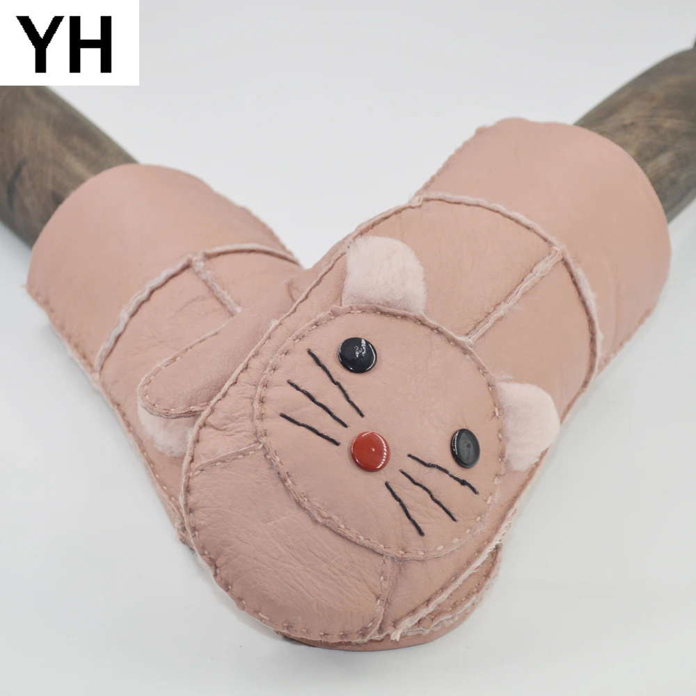 Женские перчатки из натуральной овечьей кожи 2021 теплые женские шерсти с мехом