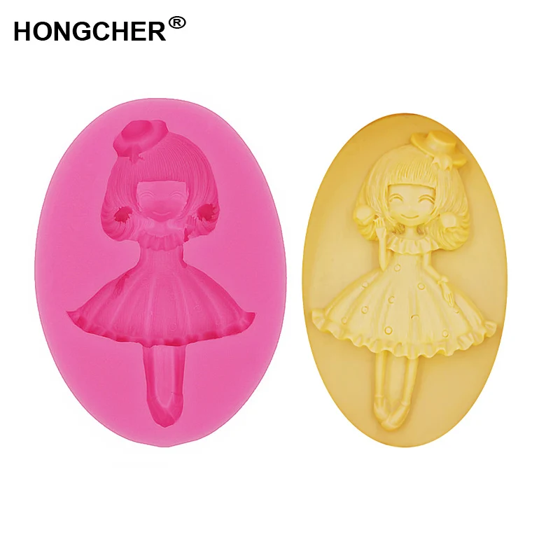 Балерина Девушка платье принцессы торт Силиконовая форма сделай сам ручной