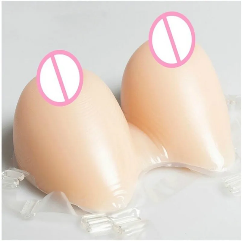 New 1800g Silicone Artificial Breast Forms With Shoulder Straps For Cosplay Drag Queen Transgender Fake Boobs Mastectomy Bra