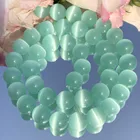 Бусины из стекла натуральный камень опал кошачий глаз мятно-зеленого цвета, 4681012 мм, с лунным камнем, для самостоятельного изготовления ювелирных изделий фурнитура для браслета