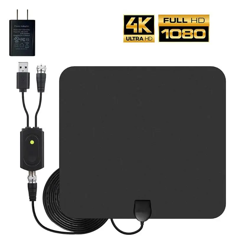 

4K 1080p Digital TV Antenna 450 Miles Signal Amplifier Indoor HDTV Aeria