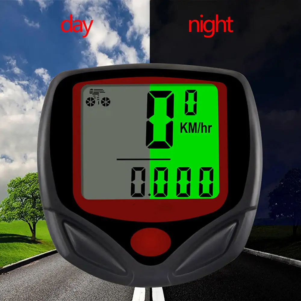 

Mountain Bike Bicycle Code Table Riding Speedometer Odometer with Blue Night Light