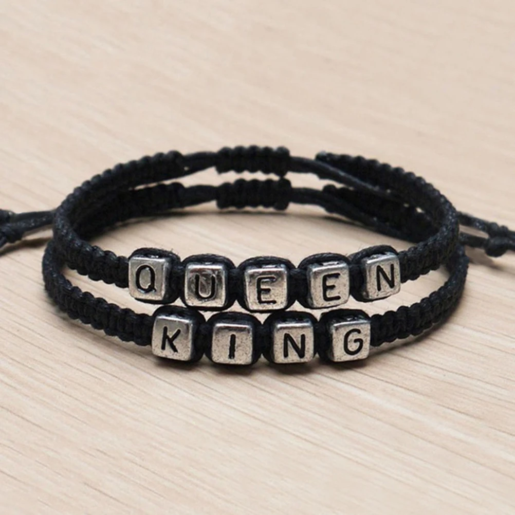 Браслеты для влюбленных ручной работы модные ювелирные изделия король и