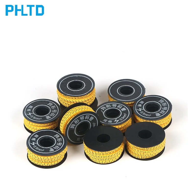 Network cable number tube 0-9 500pcs wire finishing sleeve 1.5 2.5 4 6 square line label | Обустройство дома