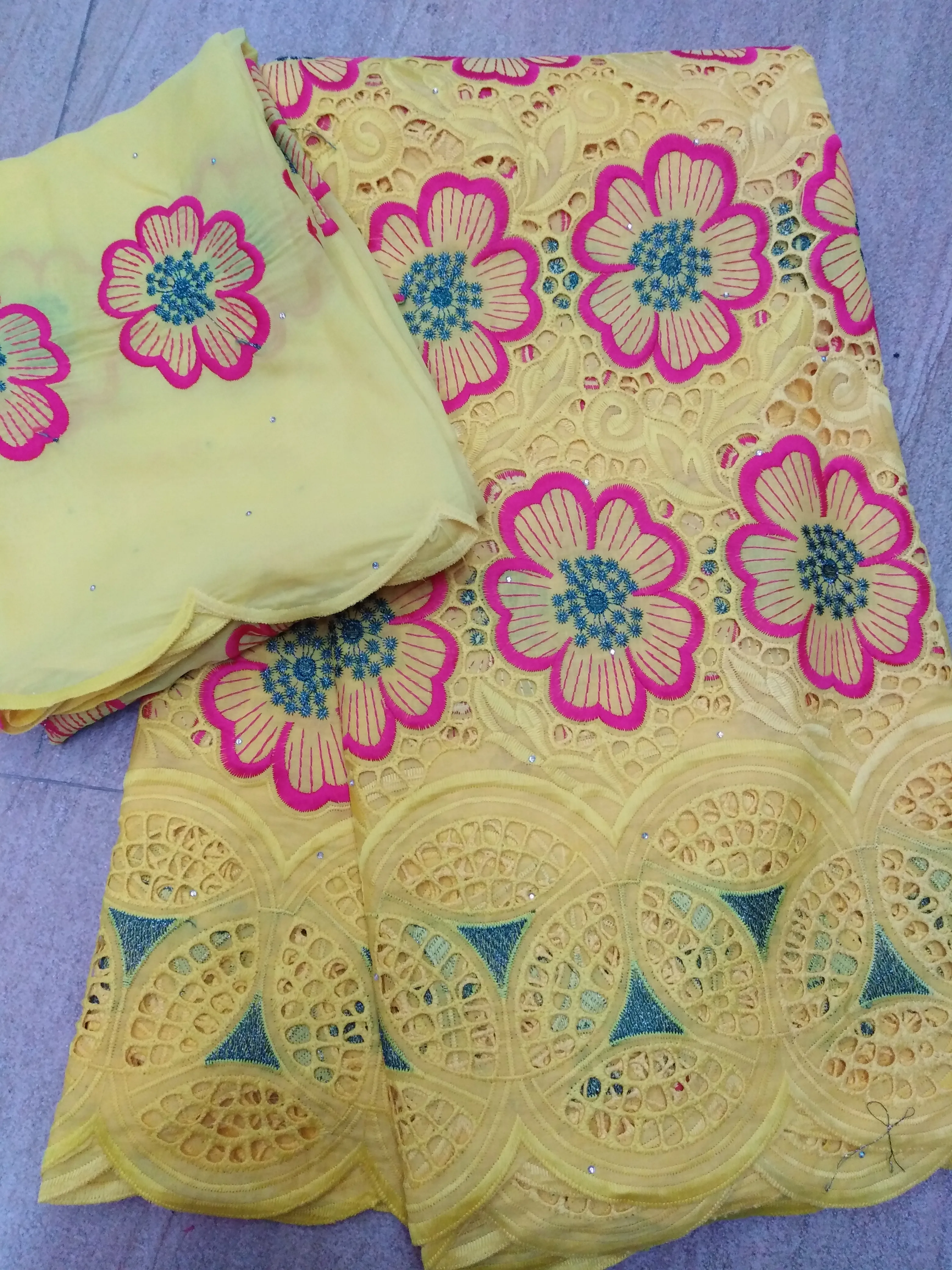 

5+2yards swiss lace african lace 2020 dubai fabric cotton dress tissu dentelle haute qualite sewing materials A32AP103