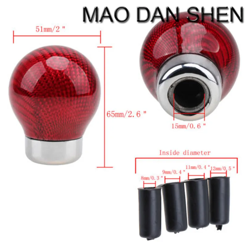 2018 Авто Стиль углеродного волокна мяч круглой формы ручка переключения рулевого