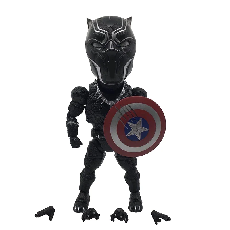 

18cm Disney Marvel Legand Anime Action Figure Black Panther Figma PVC Avengers T Challa Doll Children Toys Free Shipping Items