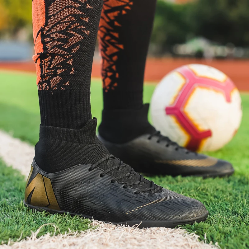 

Hot Sale Mens Soccer Cleats High Ankle Football Shoes Long Spikes Outdoor Soccer Traing Boots For Men Women Soccer Shoes
