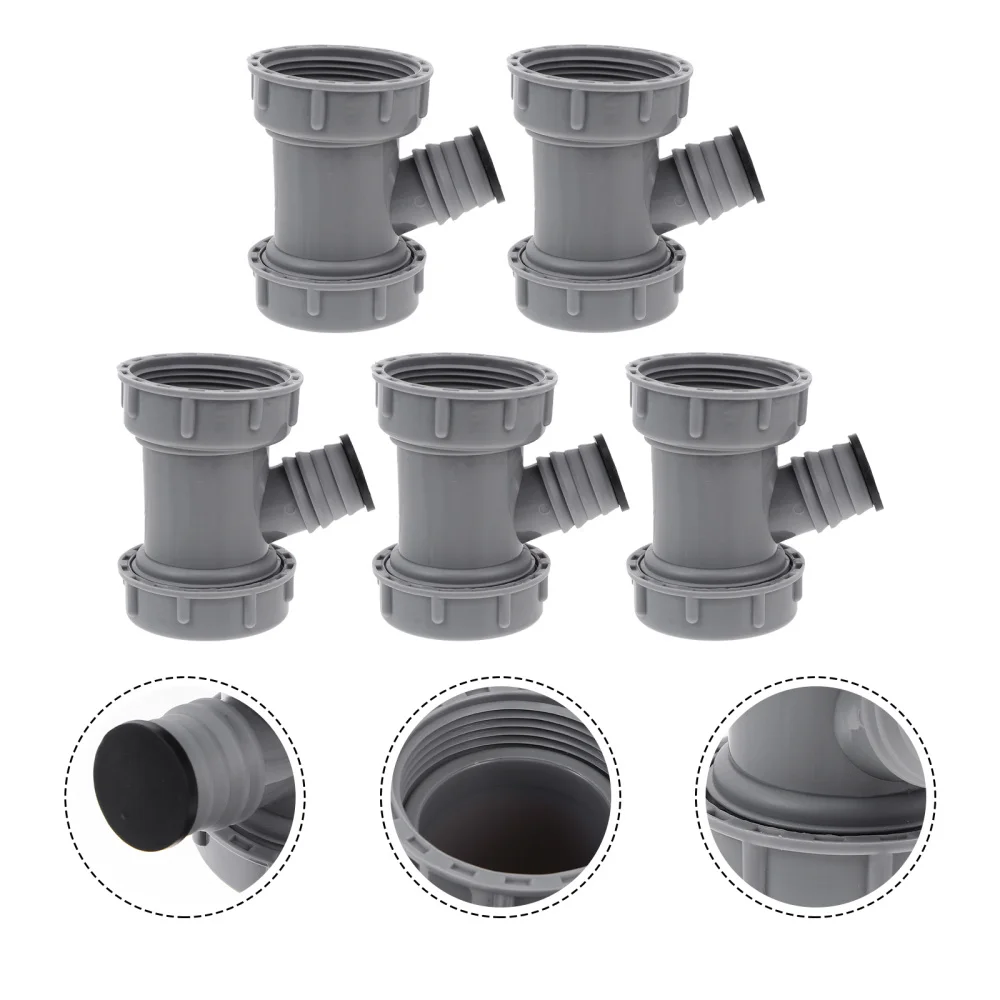 

5PCS 45mm Sink Drain Three-way Pipe Accessory Single Sink Overflow Three-way