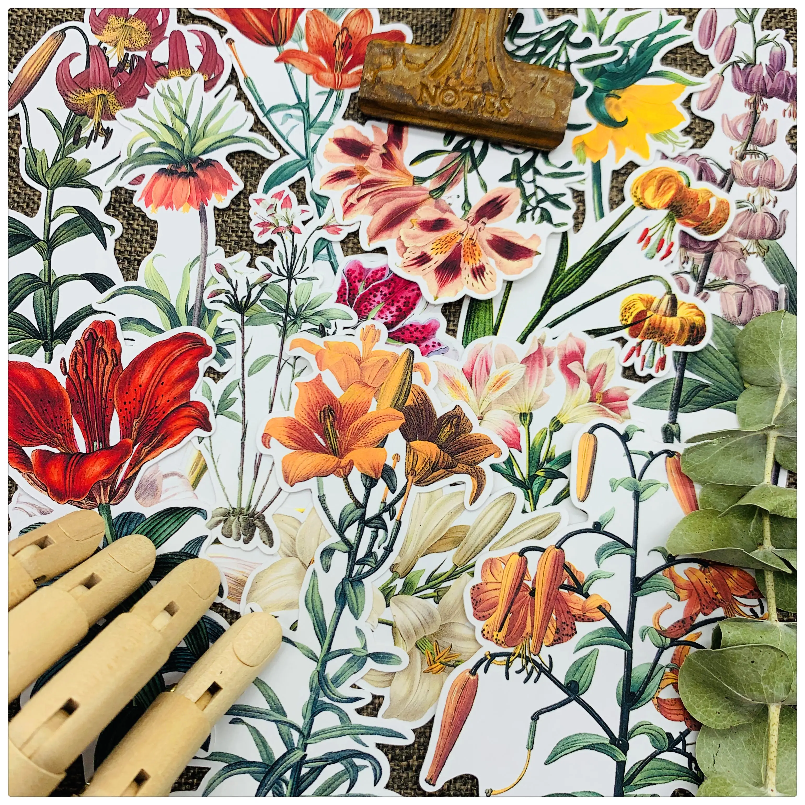 

15Pcs/Pack Vintage Flowers Plants Sticker DIY Craft Scrapbooking Album Junk Journal Planner Decorative Stickers