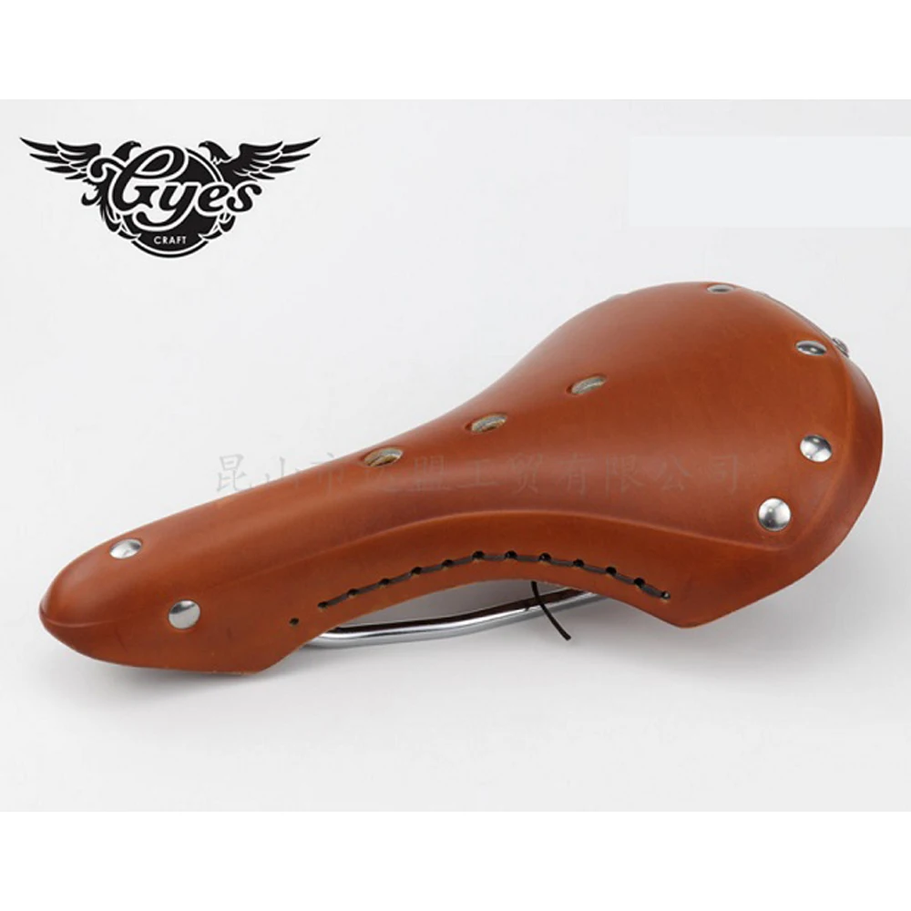 Классическое седло в стиле ретро винтажное кожаное для шоссейного велосипеда