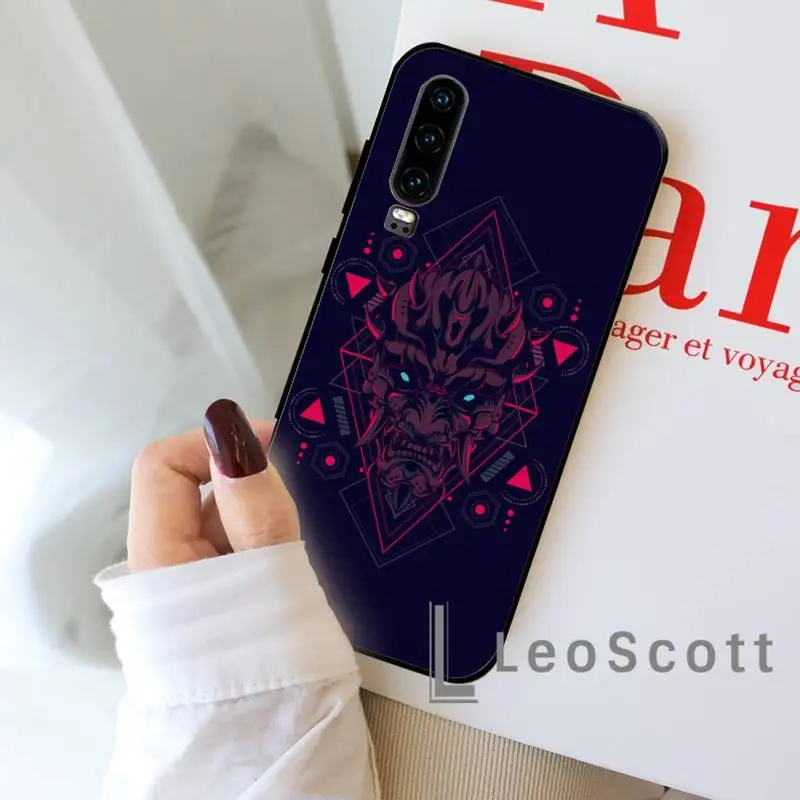

Japanese fashion samurai oni mask Phone Case For Huawei honor Mate P 9 10 20 30 40 Pro 10i 7 8 a x Lite nova 5t