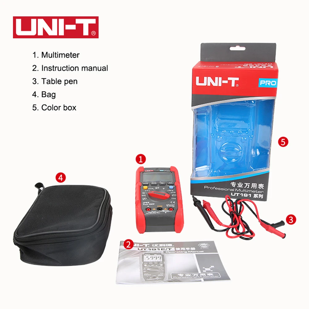 UNI-T UT191E UT191T True RMS профессиональный мультиметр Автоматический диапазон