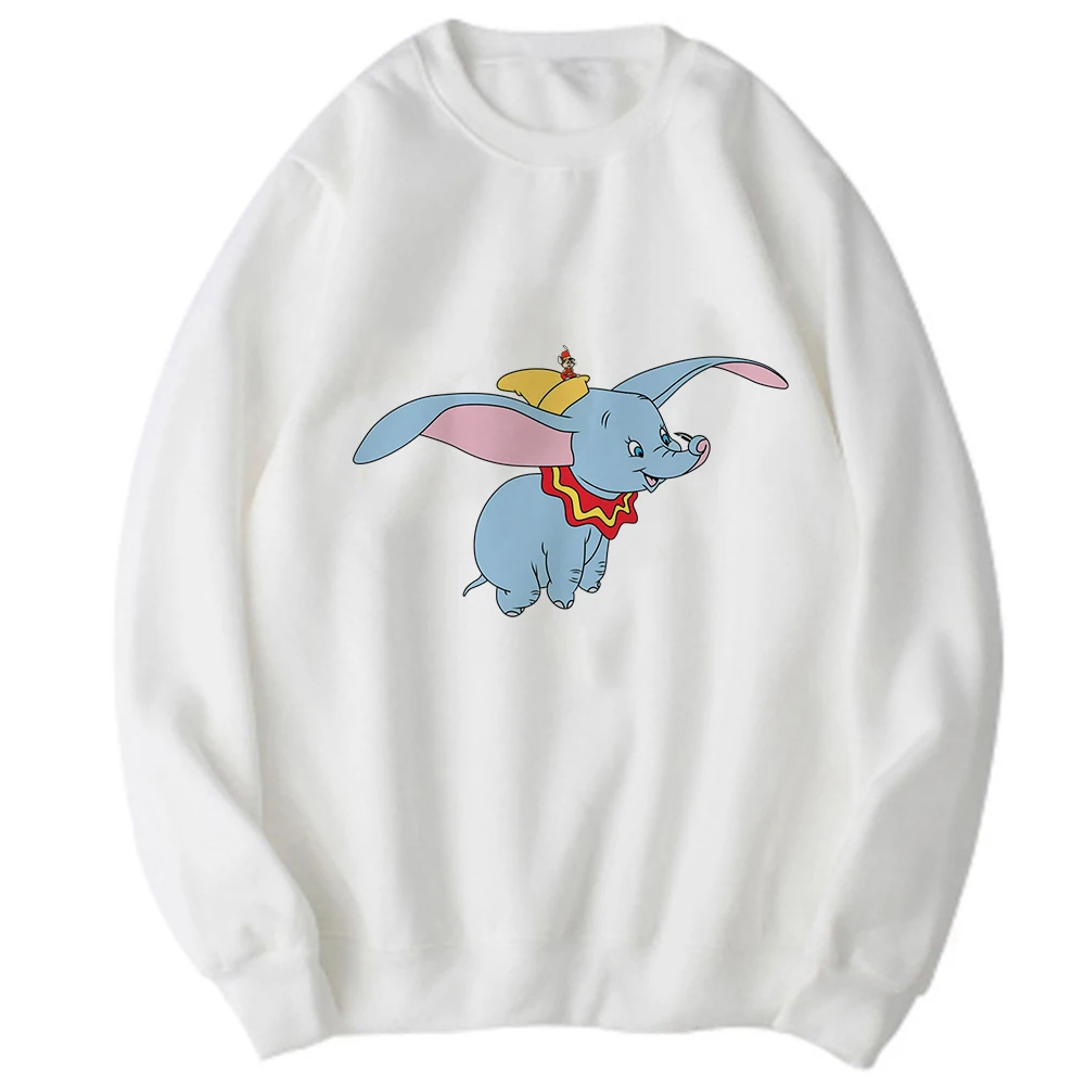 

Disney Dumbo Flying Freely Graphic Sweatshirt Kawaii Cartoon Hoodies Spring Long-sleeved Pullovers Hoodies Easy Matching