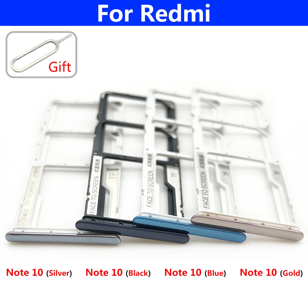 Новый держатель слота для SIM-карты Xiaomi Redmi Note 7 9 9s 10 Pro запасные части | Мобильные