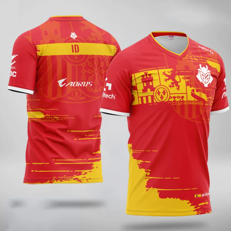 

2021MSI Gaming Team Uniform G2 Men's Name Fan Personality Recognition Shirt Personality Men's Short Sleeve