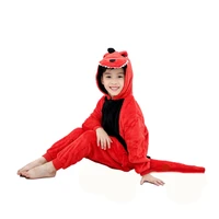 childrens cartoon home wear red tyrannosaurus rex kigurumi kids onesies pajamas carnival one piece costume