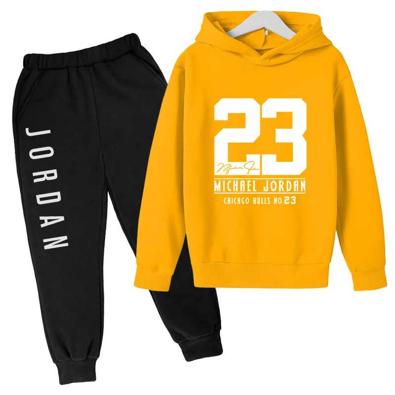 

Fashion Children's Girls Clothes Suit Hoodie 2021 Spring and Autumn Warm Sweatshirt Children's Baby Boy Hoodie Pants 2-Piece Set