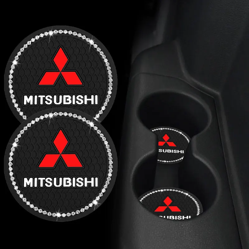 

Car Coaster Water Cup Bottle Holder Anti-slip Pad Mat Silica Gel for Mitsubishi ASX Lancer 10 9 Pajero Outlander 3 EX Auto Goods