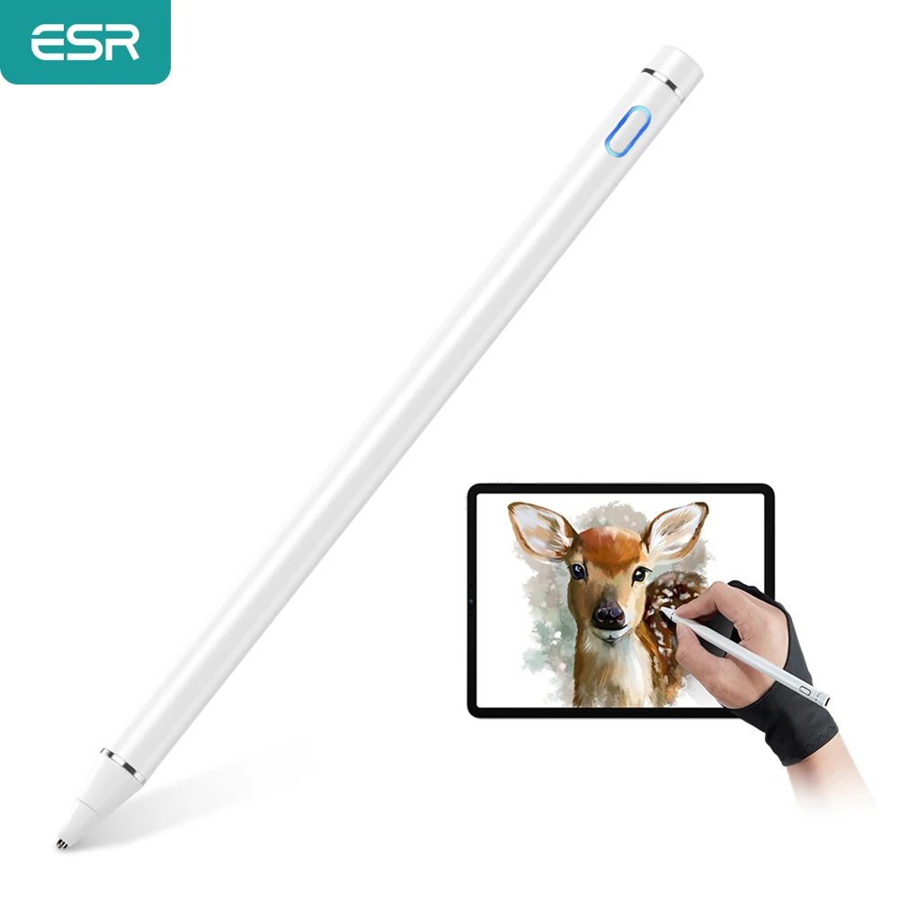 Сенсорная ручка ESR для iPad Pro 12 9/11 Air 3 Mini 5 Высокочувствительный активный стилус