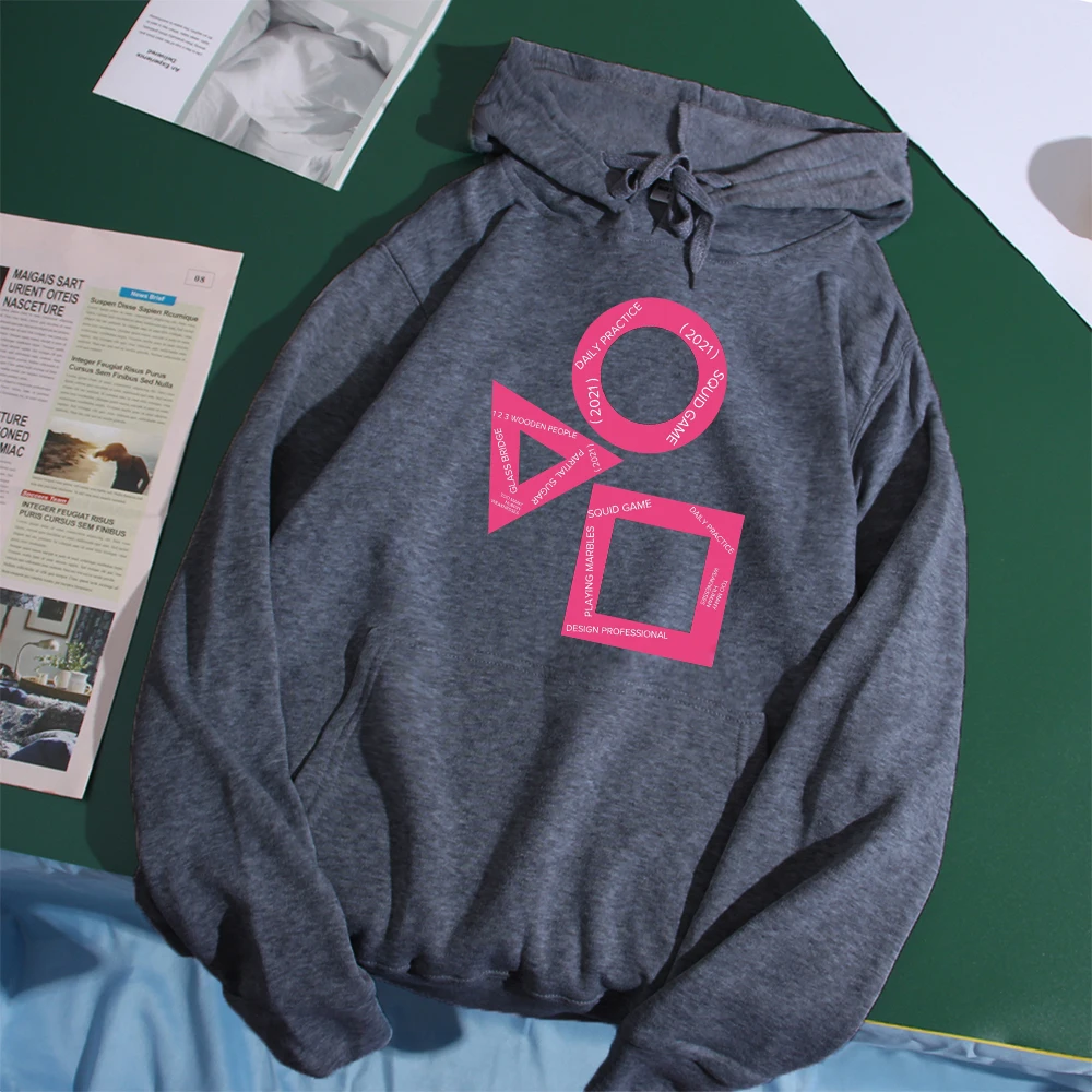 

New Korean Squid Game Hoodies Men Cartoon Harajuku Unisex Hoodie Autumn Winter Streetwear Funny Anime Male Sweatshirts