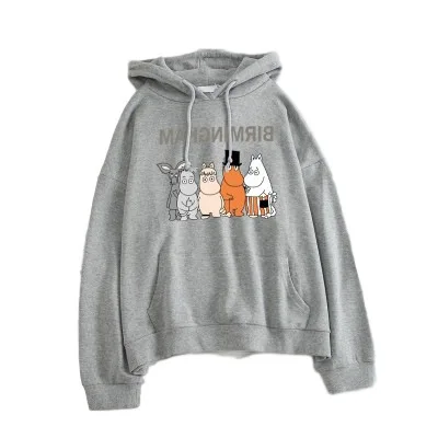 

New Style with Cotton Thin Hoodies Women's Autumn and Winter Hooded Student Korean Style Loose-Fitting Women's Clothing Coat