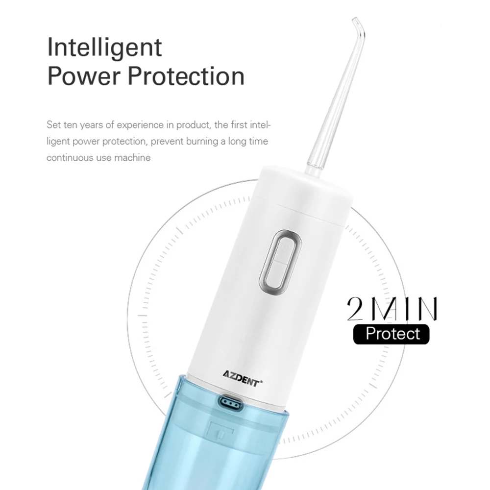 AZDENT AZ-007 AZ-008Pro Ирригатор для полости рта USB перезарядки Аккумуляторный воды зубная нить складывающийся туристический 5 Jet зубы SPA очиститель